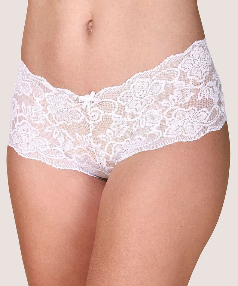 Calzon Tiro Bajo Poliamida Encaje Mujer LADY GENNY Blanco L