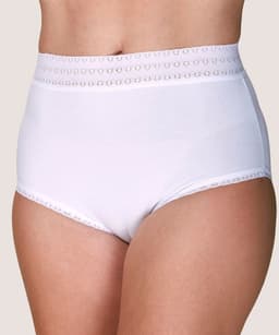 Calzon Algodon Tiro Alto Mujer LADY GENNY Blanco S