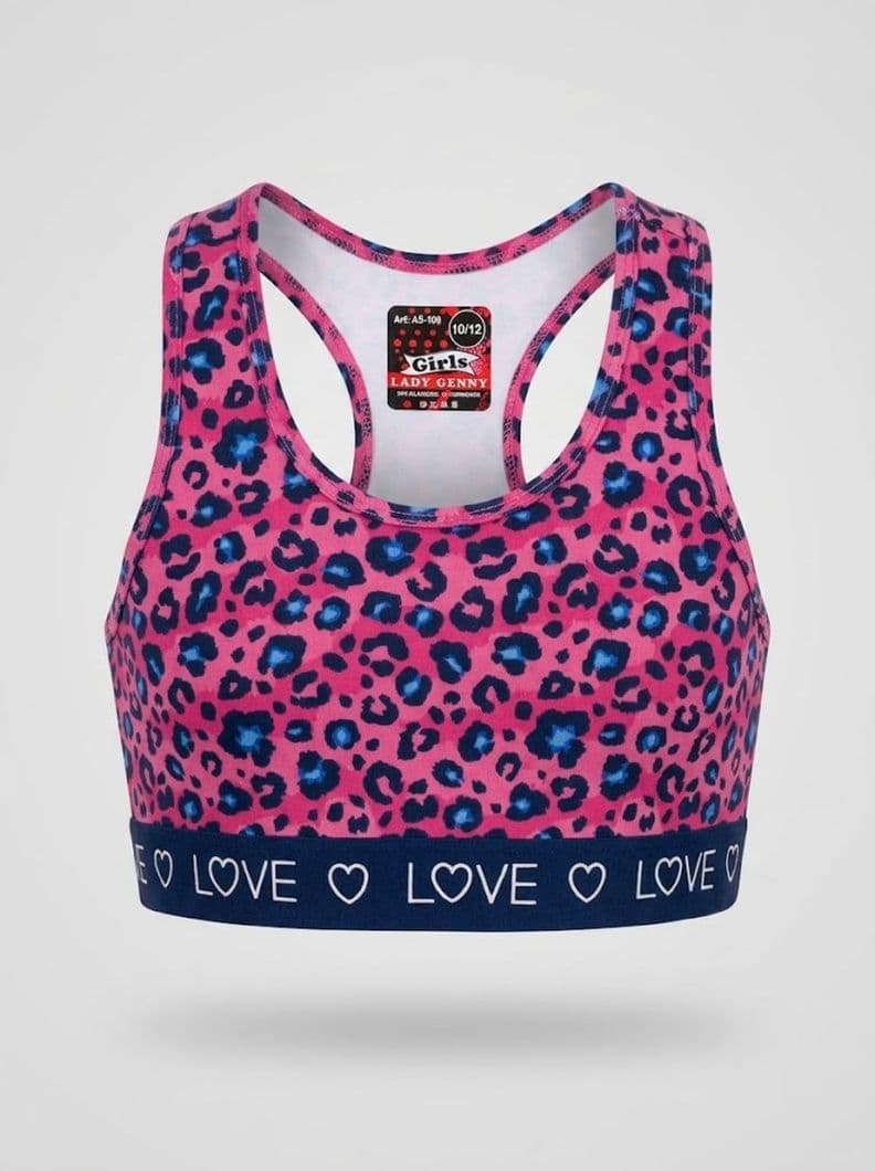 Top Deportivo Algodon full estampado Nina LADY GENNY Rosado Oscuro 10-12 Anos