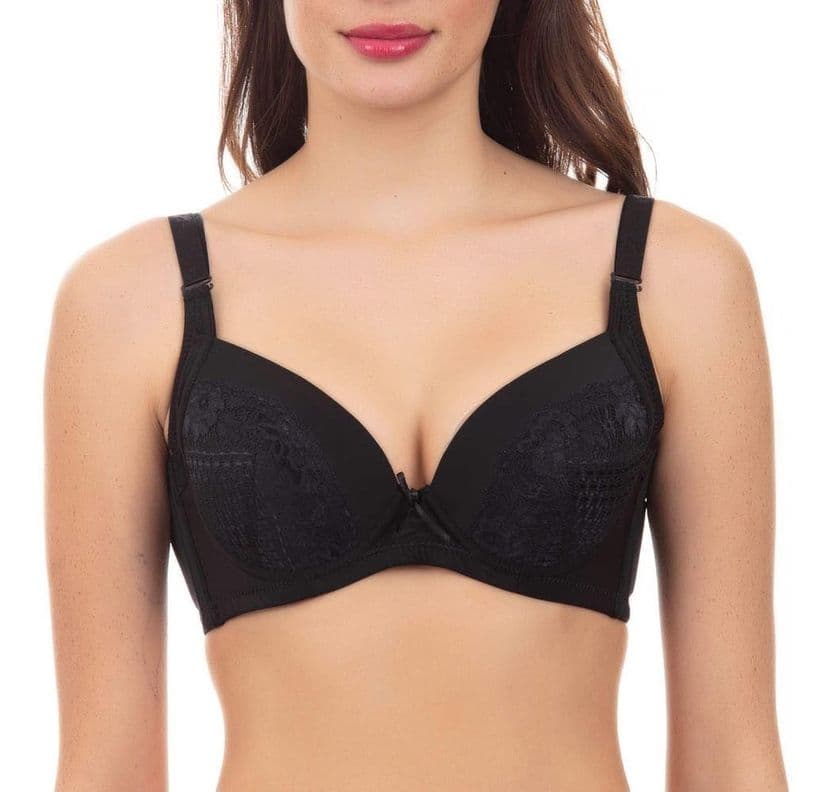 Sosten Encaje Con Soft Push-up 40 negro 40B