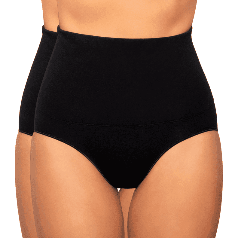 Calzon Control Abdomen Tiro Alto Algodon Mujer LADY GENNY Negro L