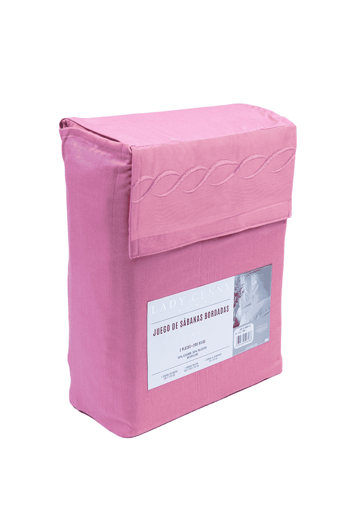 Sabanas bordadas super king | Suavidad y descanso ideal Rosado