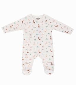 Enterito Algodon Bebe Dinosaurio Pumucki | Suavidad Beige 3 A 6 Meses