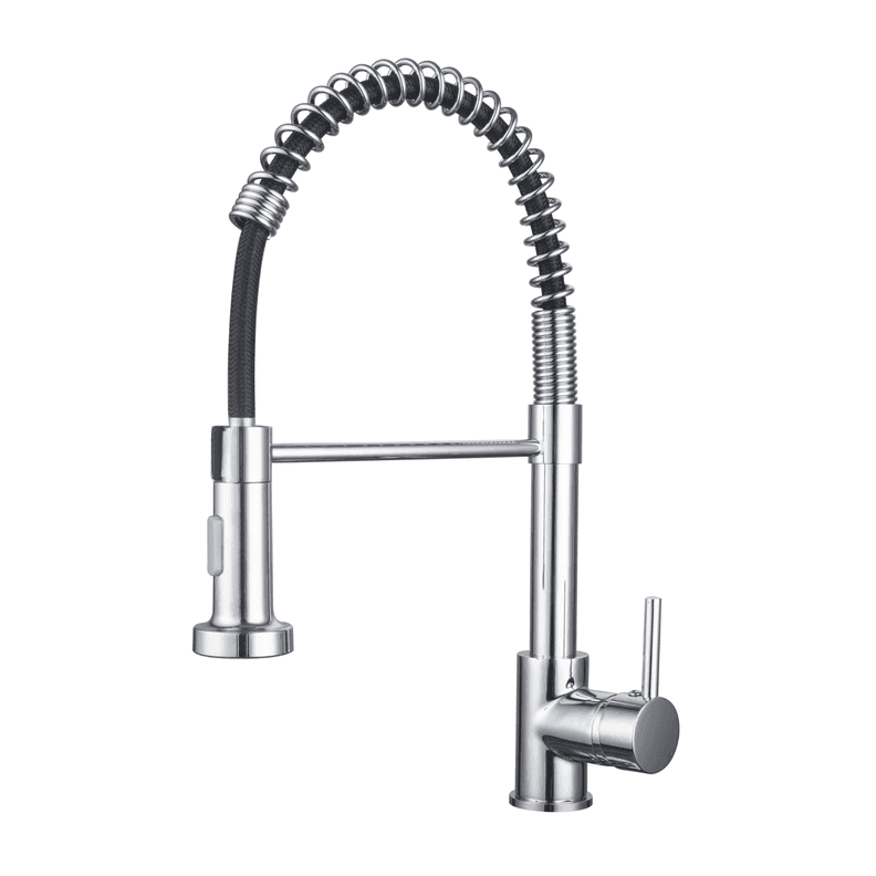 Monomando de Cocina Flexible Cromo Bermejo Plateado Metalico