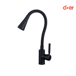 Monomando de Cocina Flexible Talacasto Negra Negro Mate