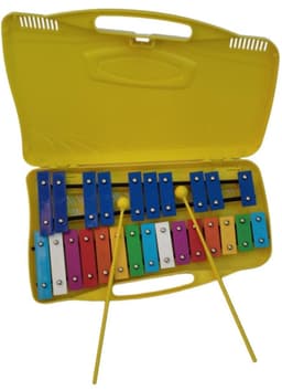 Metalofono Cromatico 25 Notas con Baquetas Amarillo