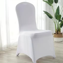 PACK 6 FUNDA ELASTICA PARA SILLA UNIVERSAL DE EVENTO Blanco