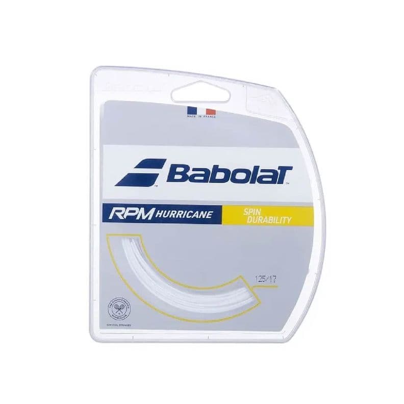 CUERDA TENIS BABOLAT RPM HURRICANE 1.30MM 12M - BLANCO