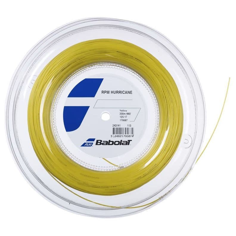 CUERDA DE TENIS BABOLAT RPM HURRICANE 1,30 X 200 MT Amarillo