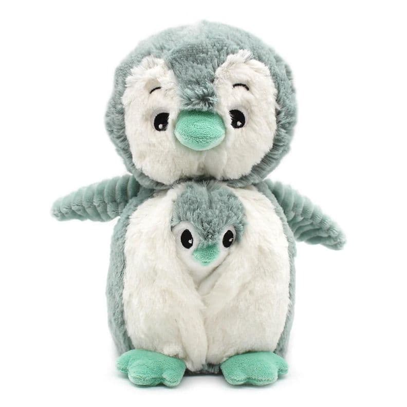 Peluche Pinguino Iglou Mama y Bebe - Menta Verde Claro
