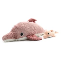 Peluche Delfin Tofou Mama y Bebe - Rosa Rosado