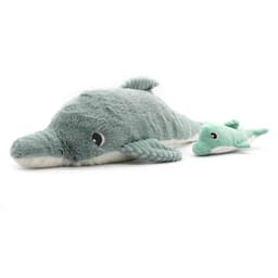 Peluche Delfin Tofou Mama y Bebe - Menta Verde Claro
