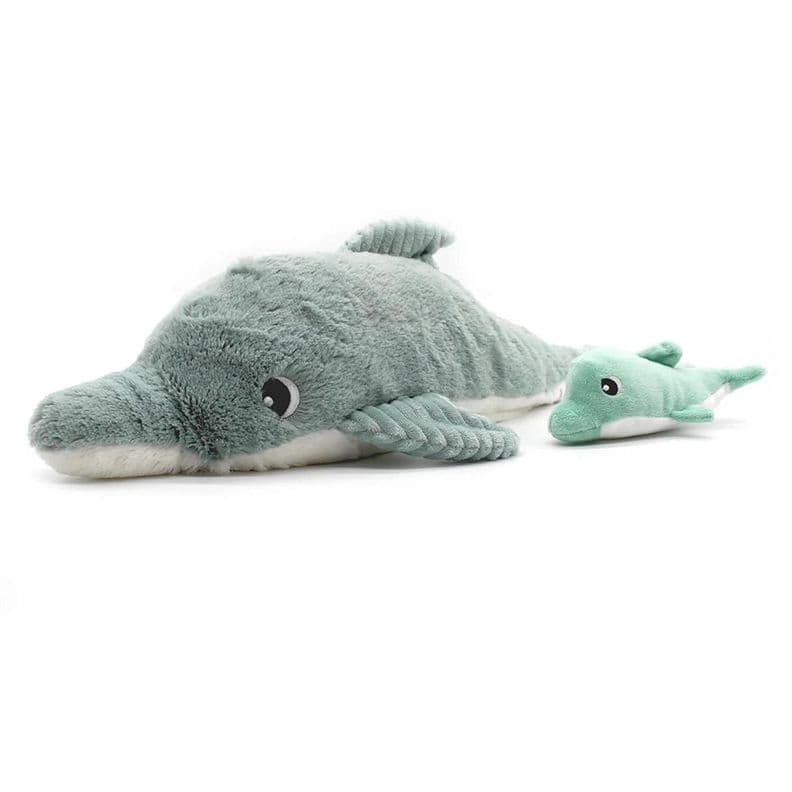 Peluche Delfin Tofou Mama y Bebe - Menta Verde Claro