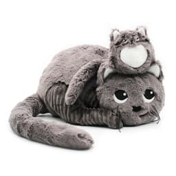 Peluche Gato Miaou Mama y Bebe - Gris