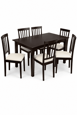 COMEDOR MADERA 6 SILLAS COLOR CHOCOLATE modelo manchester Cafe