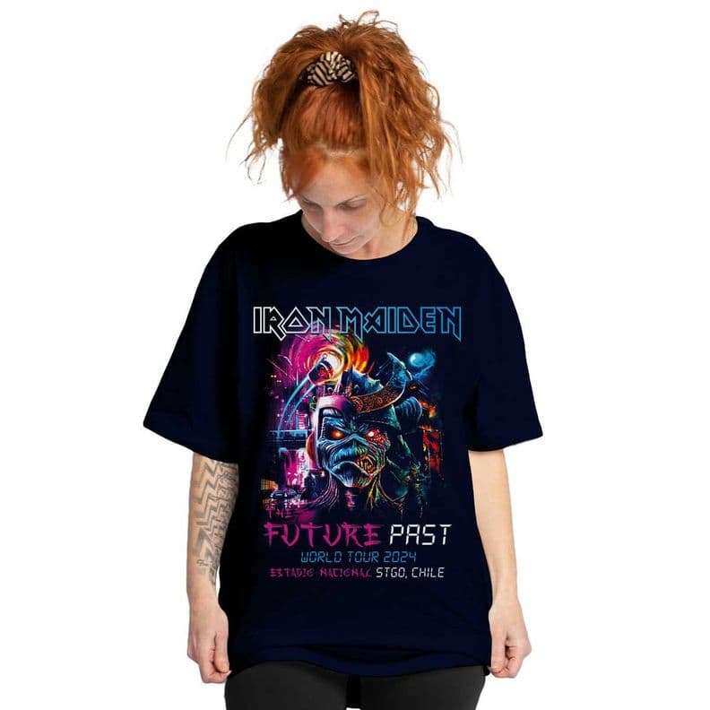 POLERA IRON MAIDEN FUTURE PAST 2024 Azul Marino XS