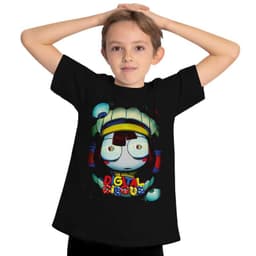 POLERA ESTAMPADA NINO DIGITAL CIRCUS PONMI EXIT Negro 16