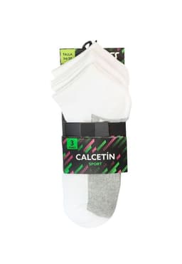 Triplepack calcetin escolar unisex 669m Blanco 24/26
