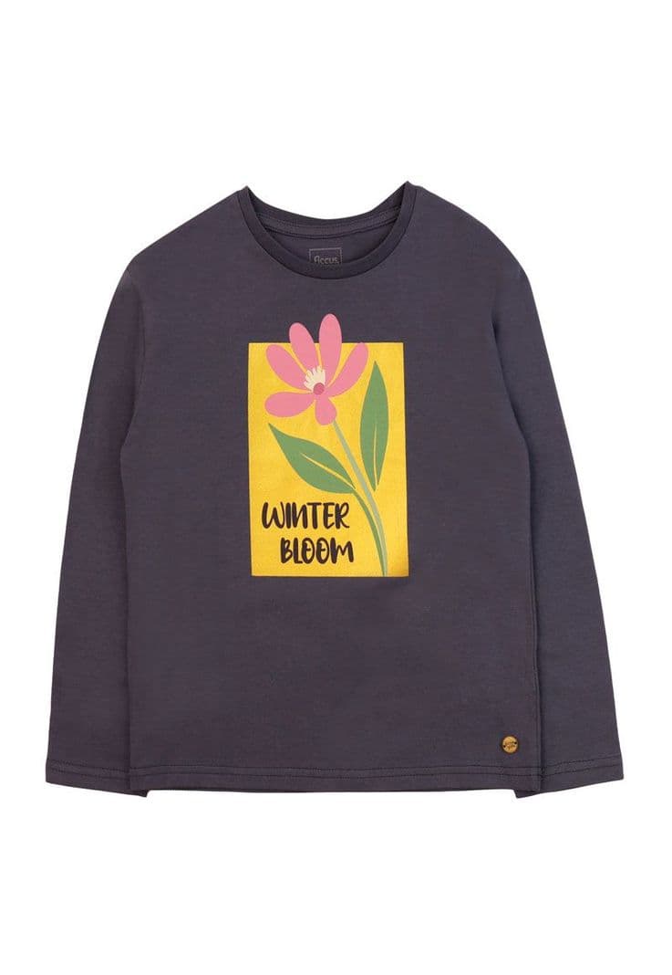 Polera kids nina h/caido adventure 277 Azul 4