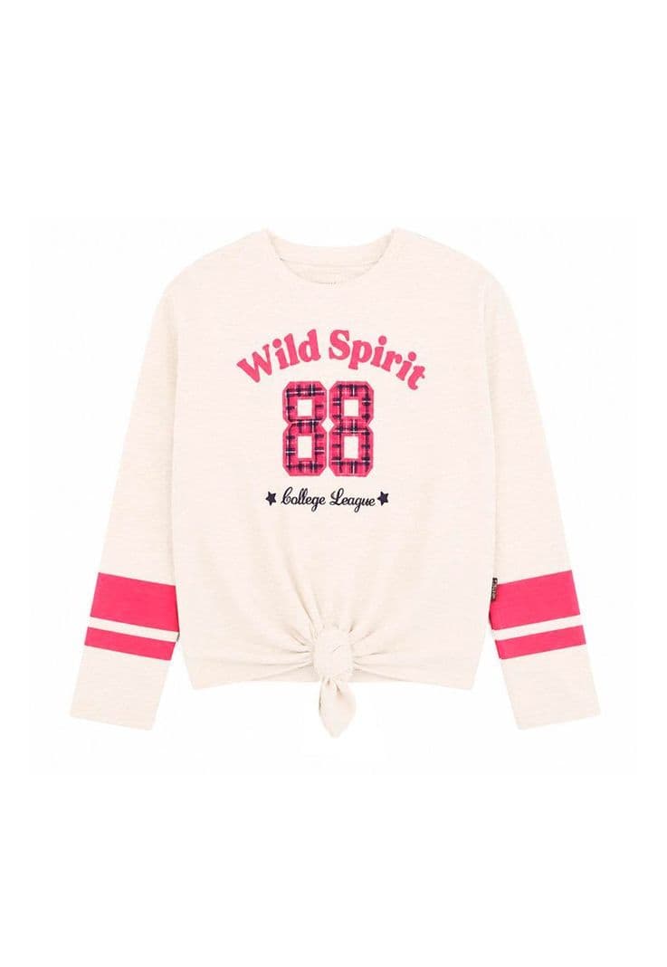 Polera kids nina nudo squad 273 Blanco 6