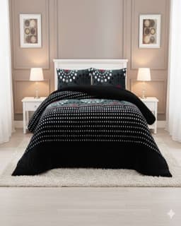 Cubrecama Premium Plush y Chiporro Invierno King negro