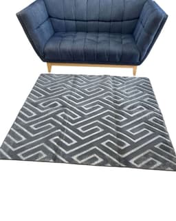 ALFOMBRA DECORATIVA DISENO ELEGANTE 160X200CM GRIS OSCURO