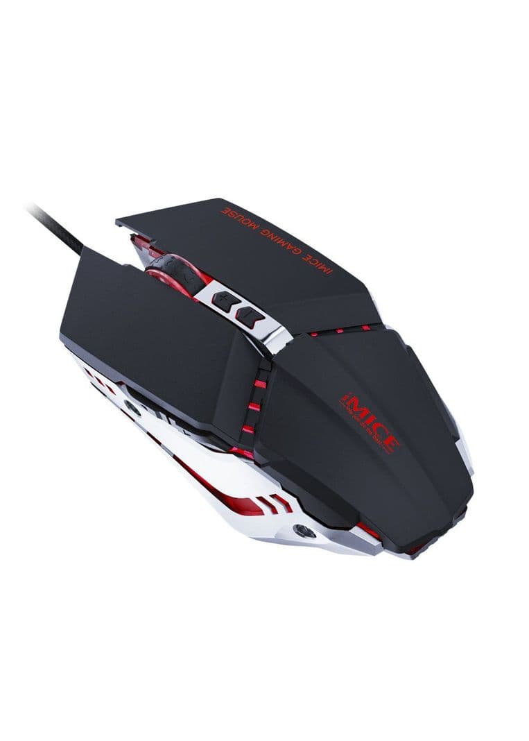 Mouse Gamer RGB iMice T80 3200 DPI Iluminado Maus Gamer Negro