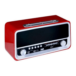 Parlante Retro Irt 06 Vintage Recargable Bt Radio Aux Sd Red Rojo Brillante