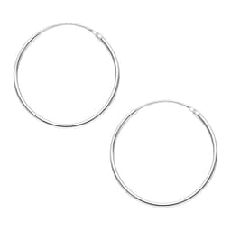 Aros Argolla Lisa 25mm Plata Ley 925