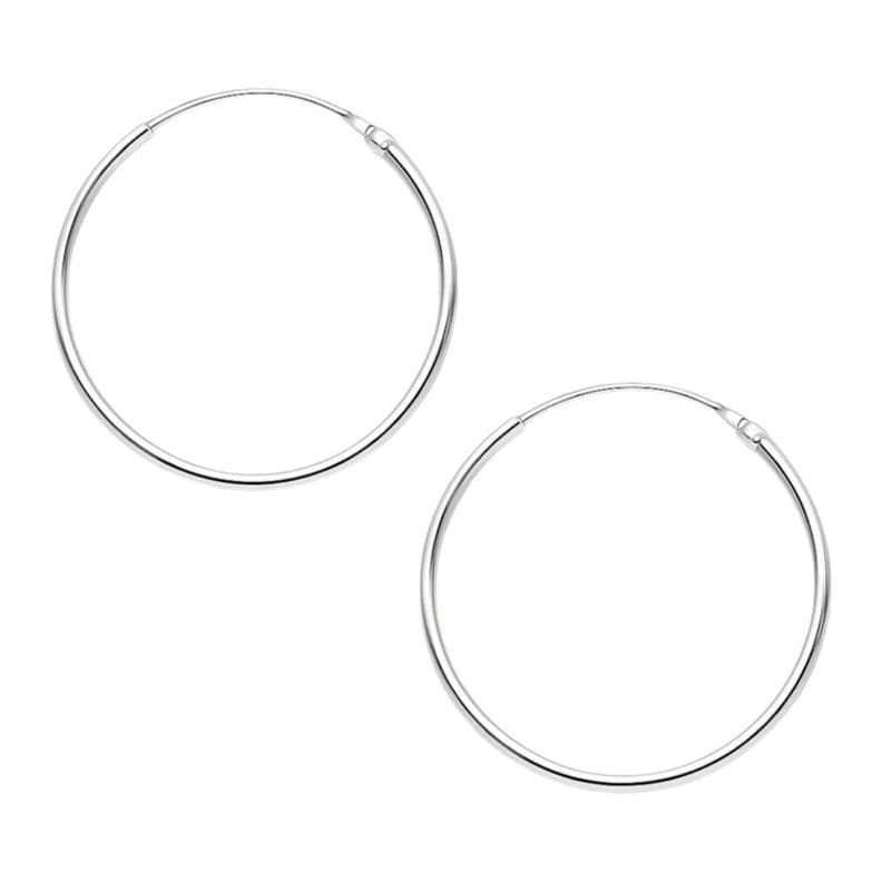 Aros Argolla Lisa 25mm Plata Ley 925