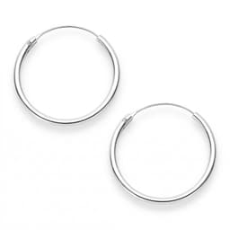 Aros Argolla de Plata 925 Lisa 18 mm
