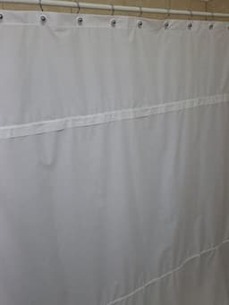 Cortina y Set Bano 5 Piezas Broderie Blanco 180 180 cms