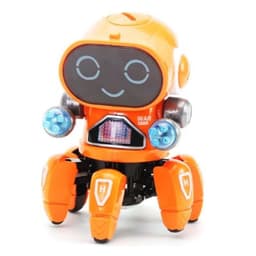 Robot Mascota Musical Bailarin y luz led Juego Naranjo 0