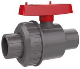 Valvula de Bola Pvc-u 1-1/2" 50 mm Una Amer Cementar Flowmak Gris