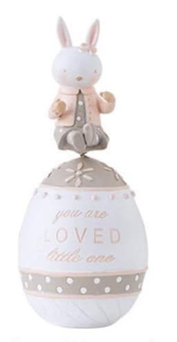 Coneja Anita sobre huevo de pascua !LOVED! Rosado