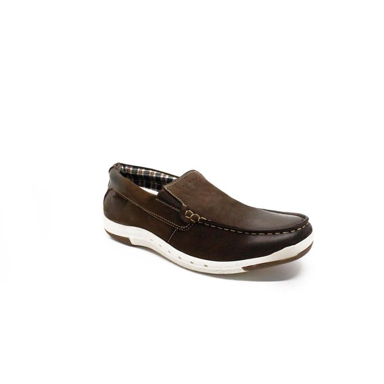 Zapatos Hombre Slip-On Cuero Arecibo Cafe Cardinale 40
