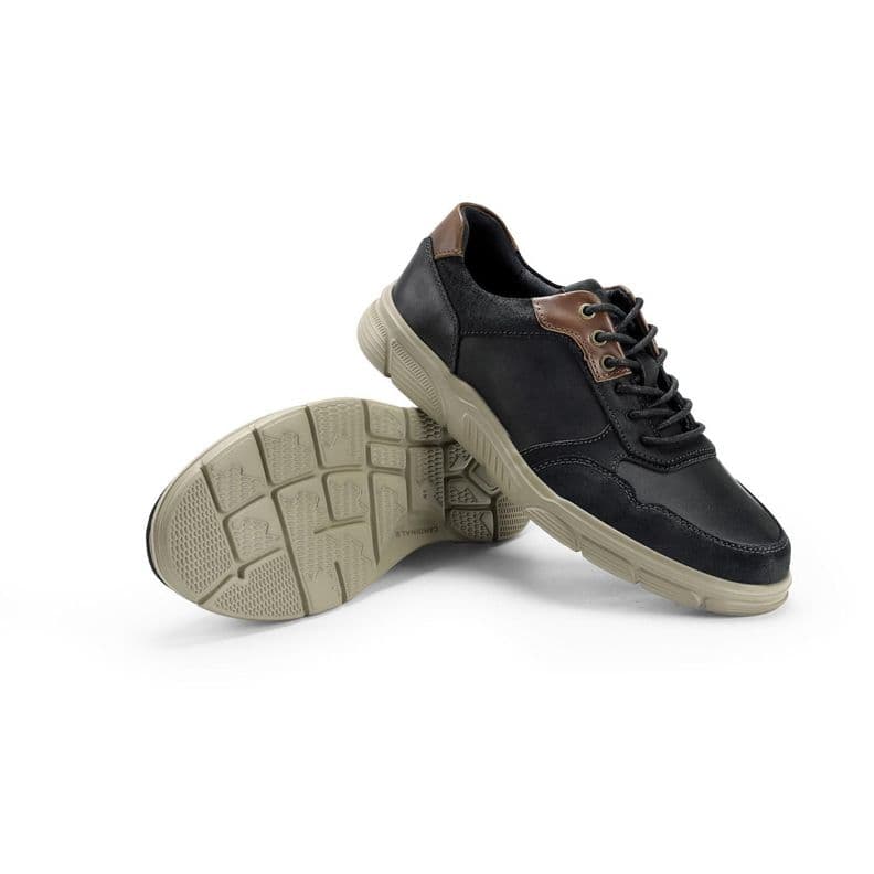 Zapatillas Urbanas Hombre Cuero Dosscourt Negro Cardinale 38