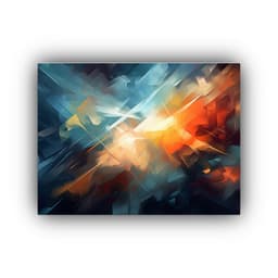 Pinturas Abstractas Dramaticas Con Contrastes De Luz En Art 30x20cm