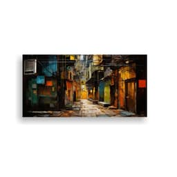 Pinturas Decorativas Abstractas Con Encuentros 40x20 Cm