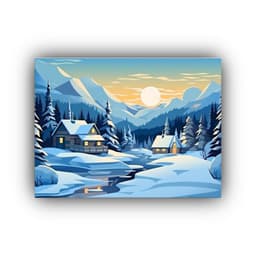 Cuadros De Naturaleza Invernal En Lienzo 30x20 Cm