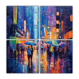 Cuadro Dinamico Tormenta Con Inesperado Giro 80x80 Cm