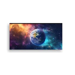 Pintura Decorativa Colorida Planeta Tierra 40x20cm