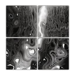 Pinturas Modernas Con Composicion Dinamica 80x80 Cm