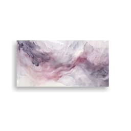 Regalo De Arte Abstracto Gris Y Malva Con Textura 40x20 Cm