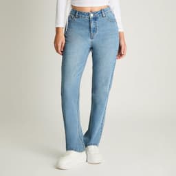 Jeans Rigido Fit Recto Basico Celeste 46
