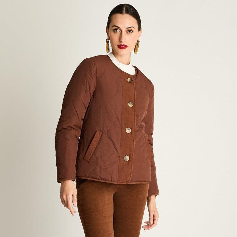 Parka Sherpa Abotonada Cafe XS