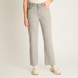 Jeans Gris Mom Con Ruedo 44