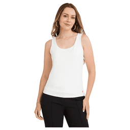 Polera Basica sin Mangas Blanco XXL