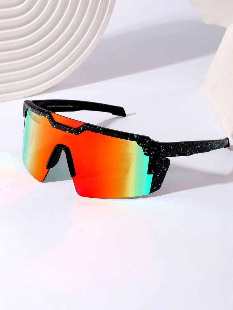 Polasup lentes deportivas ciclismo mujer gafas unisex proteccion uv400 hombre bicicleta correr Naranjo