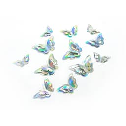 DECO MARIPOSA SILVER NACARDO X12 UNI